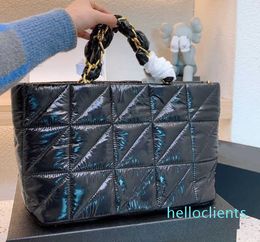 Tote Bag Women purse handbag Shopping Luxurys Handbag Winter cotton-padded jacket bags Ladies Handbags Wallets wide strap Large capacity mummy