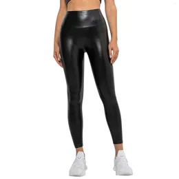 Women's Pants PU Leather Leggings Women High Waist Stretch Fashion Sports Fitness Legging Joggers Sweatpants Pantalones De Mujer