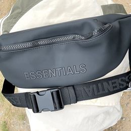 Waist Bags ESSENTIAL Fashion Trend Man Waist Bag Waterproof Pu Leather Chest Pack Casual Crossbody Bag Multi-function Travel Belt Bag 231026
