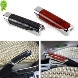 Universal Car Handbrake Protect Cover Styling Wooden Carbon Fibre Decor High Quality ABS Smooth SUV Interior Accessories