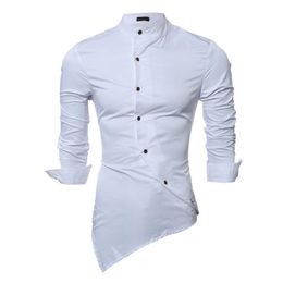 Whole- 2016 new products selling men's leisure oblique button shirt joker personality shirt business shirts with original215a