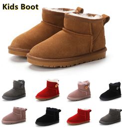 Boots Brand kids uggies mini boot Children Mini boot Winter Warm Toddler Boys Children's Plush Shoes size EU22-35