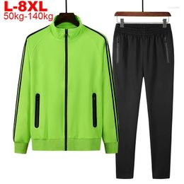 Men's Tracksuits Men's And Mens Sweatpants Hoodie Set Big Size 8xl 6xl 5xl 2 Piece Jogger Sets Men Sweats Suits Jacket Pants Male