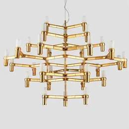 Chandeliers Modern Luxury Foyer G9 Led Chandelier Lustre Metal Pendant Lighting Stairs Hanging Lamp Deco Indoor Light Fixture