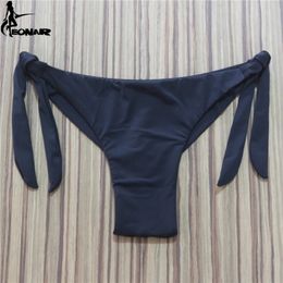Briefs Panties Sexy Solid Thong Bikini Brazilian Cut Swimwear Women Bottom Adjustable Briefs Swimsuit Panties Underwear Thong Bathing Suit 231026