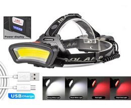 Powerful COB LED Headlamp head Headlight USB Head Lamp Lighting lampe frontale Light Torches Lamp 18650 battery1189b3336480