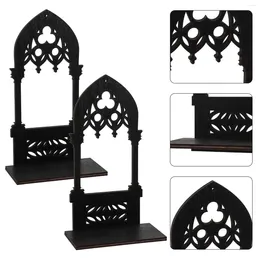 Candle Holders Candlestick Holder Large Tealights Decorate Desktop Wood Statue Centrepieces Tables Black Sconce