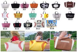 18styles Canvas Bag Baseball Tote Sports Bags Softball Shoulder Bag Football Soccer Basketball Cotton Canvas Tote Handbags GGA1891005528