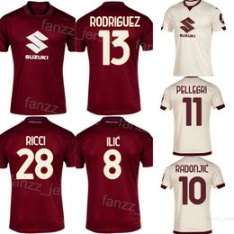 Torino Soccer 10 Nemanja Radonjic Jerseys 23 24 Club 32 Vanja Milinkovic-Savic 3 Perr Schuurs 13 Ricardo Rodriguez 8 Ivan Ilic Football Shirt Kits Custom Name Number