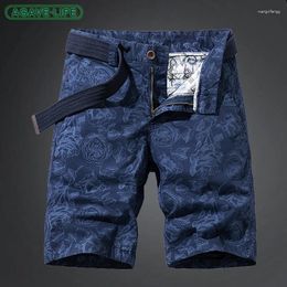 Men's Shorts Men Cargo Summer Loose Casual Pant Sports Printing Mens Multi-bag Pants Knee Length Male Pantalon Sweatpants