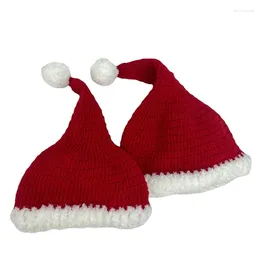 Berets Christmas Hat Unisex Adult Children Knit Santa Holiday For Festive Party Year Presents Windproof C63F