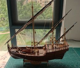 Aircraft Modle Italian Classic wooden sail boat scale 150 Columbus expedition fleet Nina 1792 ship wooden Model kits 231026