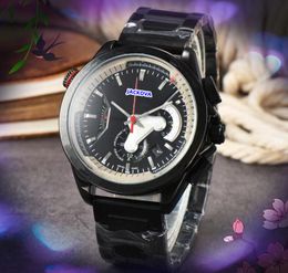 Big Dial Automatic Date Men Watches Luxury Mens Quartz Movement Clock President Popular Stainless Steel Casual Business Original Solid Bracelet Watch Gifts