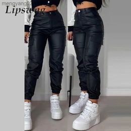 Women's Pants Capris Autumn Casual High Waist Trousers For Women Vintage Loose Pockets Cargo Pants Streetwear Spring Fashion Solid Female Long Pants T231026