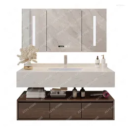 Bathroom Sink Faucets Light Luxury Washstand Cabinet Combination El Style Marble Wash Basin Washbasin