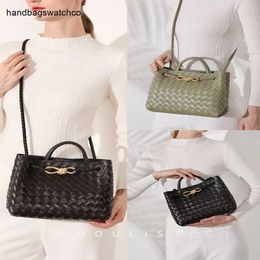 BottegassVenetas Andiamos Bags Teacher Lu | Handwoven Imported Sheepskin Andiamo Small Bow Tie Tote Handheld One Shoulder Crossbody Bag Ylb9 frj