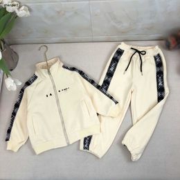 Luxury kids Tracksuits Letter logo printing baby Two piece set Size 110-160 plush zippered jacket and pants Oct25