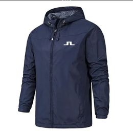 Mens Wool Blends J Lindeberg Men Golf Jacket Autumn Outdoor Windbreak Waterproof Fishing Hiking Camping Hooded Coat Wear 231025