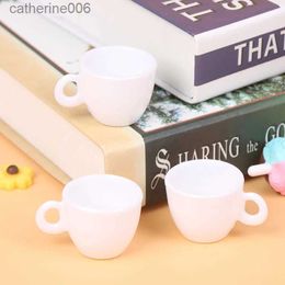 Kitchens Play Food 3Pcs 1 6 Dollhouse Miniature Creative New Mini Coffee Cup Model Kitchen Accessories For Doll House Decor Toys GiftL231026