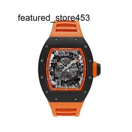 Movement watch Sports Men's Swiss Mechanical Made Americas Limited Edition Orange Black Carbon Rm030 Men's Watch