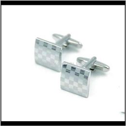 Tie Clasps Tacks Jewellery Drop Delivery 2021 Mens Cufflinks Stainless Steel Laser Engraving Cuff Links Fashion Men French Shirt Wed2361