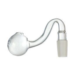 14mm Male Oil Burner With 30mm Huge Head Bowl - QuartzPro Curved Bent Pyrex Glass Smoking Pipe Attachment