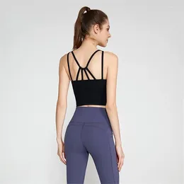 Yoga Outfit Sports Bra Women Top Gym Running Crop Tops Soft Nylon Fitness Sport Bras Anti-sweat Padded Workout Brassiere