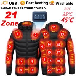 Outdoor Jackets Hoodies Zone 21 Hot Jacket Men's USB Electric Heating Tank Top Winter Warm Hooded Coat Parka New 231026
