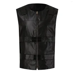 Men's Vests Tank Top V-Neck Solid Multi Pocket Military Vest Reporter Pography Cardigan Outdoor Motorcycle Jacket Coat