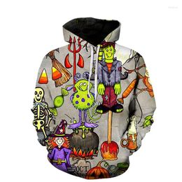 Men's Hoodies Halloween 3D Pumpkin Lantern Funny Series Printed Graphic Sweatshirt Women's Casual Fashion Y2K Sweatwear