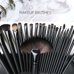 Makeup Tools 24 Pcs Female Professional Sets Cosmetics Brushes With Leather Bag Lip Brush Eye Shadow 231025