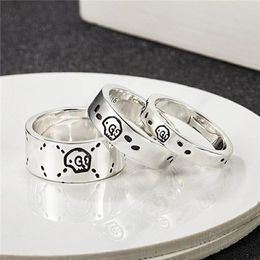 925 Silver Designer Love Heart Ring Men Women Snake Ring high-end quality couple wedding ring with box male and female designer gv2949