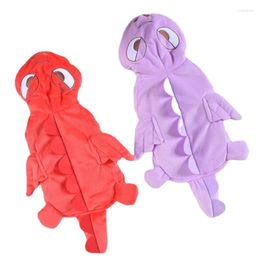 Dog Apparel Dragon Pet Costume Red Purple Winter Thicken Warm On Sale Hoodie Coat Jacket For Small Halloween Cosplay Party Products