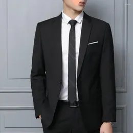 Men's Suits 2Pcs/Set Groom Suit Set Attractive Korean Style Formal Washable Blazer Pants For Banquet