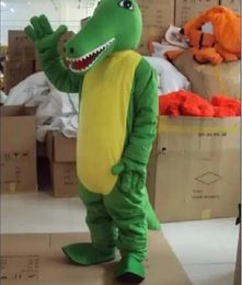 Halloween green crocodile Mascot Costume Cartoon Anime theme character Adult Size Christmas Carnival Birthday Party Fancy Outfit