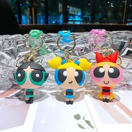 Cartoon anime flying sky small policewoman keychain bag decoration car keychain creative gift pendant wholesale