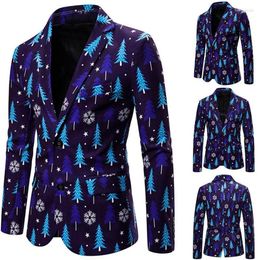 Men's Suits Suit 3D Christmas Floral Print Painting Blazers Jacket Men Party Coat Casual Slim Blazer Buttons255q