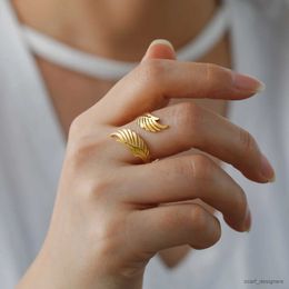 Band Rings Flying Angel Wing Open Ring for Women Men Adjustable Ring Hip Hop Party Jewellery Birthday Gift R231027