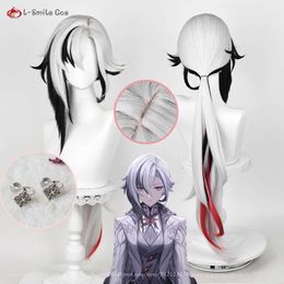 Catsuit Costumes New Skin Genshin Impact Fontaine Arlecchino the Knave Cosplay 83cm Heat Resistant Synthetic Hair Wigs + Wig Cap
