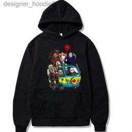 Men's Hoodies Sweatshirts Funny Halloween Hoodie Movie Horror Friends Print Hoodie Halloween Graphics Streetwear Loose Pullover Hip Hop Sweatshirt Unisex L231027