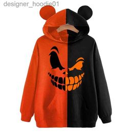 Men's Hoodies Sweatshirts Unisex Pumpkin Face Hoodie Sweatshirts Pumpkin Hoodies Halloween Hoodies Pumpkin Halloween Orange Patchwork Hoodies Costumes L231027