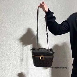 Designer handbag with logo Knitted Cowhide Double Zipper Box Makeup Bag Small and Simple Single Shoulder Bag Oblique Straddle Bag