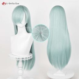 Catsuit Costumes Anime the Seven Deadly Sins Elizabeth Liones Cosplay 78cm Cyan Straight Hair Heat Resistant Synthetic + Wig Cap