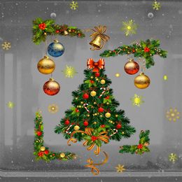 Wall Stickers Christmas Balls Window Glass Festival Decals Year Decorations for Home Decor Decal 231027
