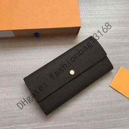 61734 luxury designer Wallet Zipper Bag men Wallets Leather Card Holder Pocket Long mens Bags Coin Purses with Box qweru201Z