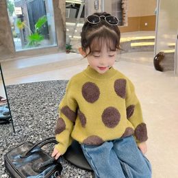 Jackets Children Baby Loose Sweater Knitted Autum Winter Girl Clothes Round Neck Kid Toddler Boy Pullover Outerwear 231026