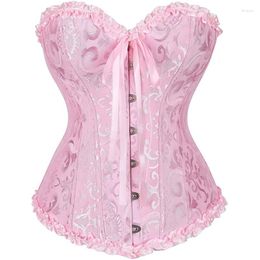 Bustiers & Corsets Sexy Top Plus Size Lingerie Gothic Overbust Corselete For Women Brocade Burlesque Vintage CostumesBustiers