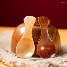 Spoons Tea Spoon Children's Dessert Tableware Kitchen Measuring Solid Wood Handmade 8cm Small Wooden