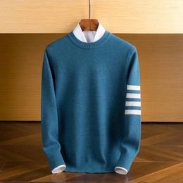 Men's Sweaters Spring And Autumn Cotton Wool Sweater Bottoming Casual Pure Color Warm Keeping