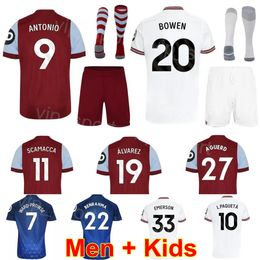 Men Kids Soccer 4 Kurt Zouma Jersey Club 19 Edson Alvarez 10 Lucas Paqueta 5 Vladimir Coufal 20 Jarrod Bowen 9 Michail Antonio Football Shirt Kits 23-2024 XiHanMuLian